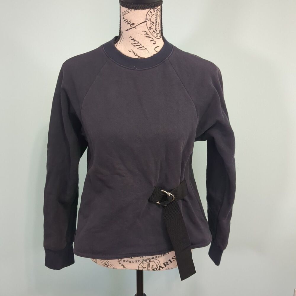 Tibi black sweatshirt belted small